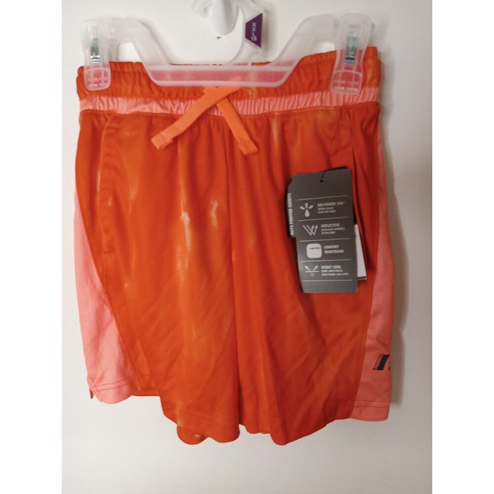 NWT Russell Shorts Boys Size XXL 18 orange Athletic Lightweight DRI POWER 360